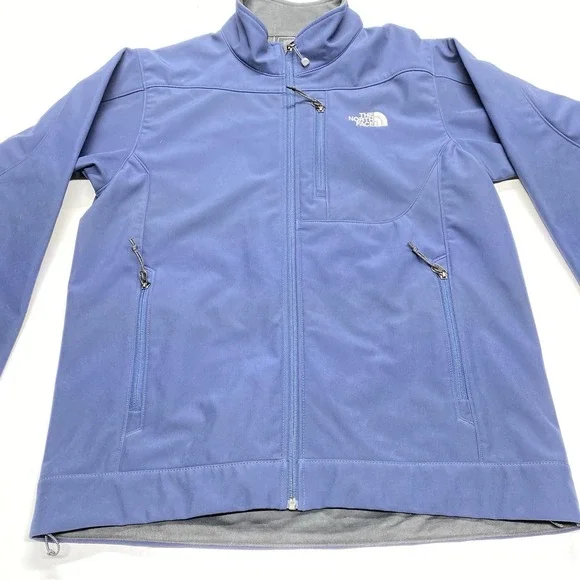 North Face Jacket Mens L Blue TNF Apex Softshell Outdoors Hiking Camping Active - Picture 2 of 9